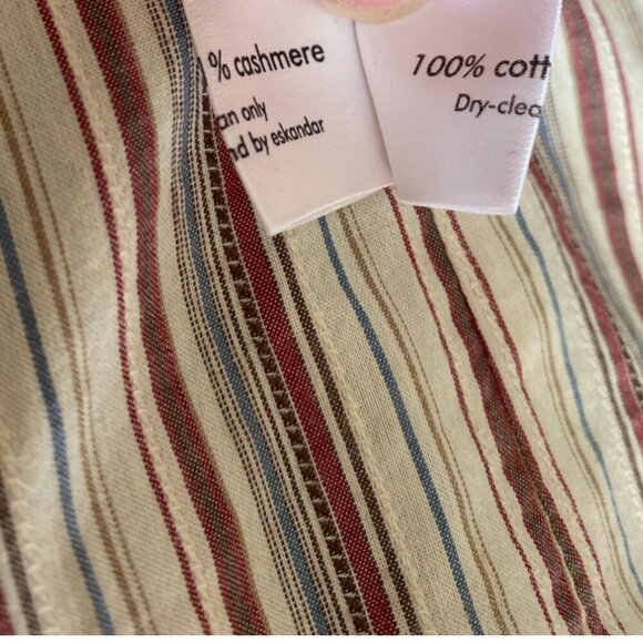 Eskandar Size 1 Grey Boxy Jacket / Tunic Top Wool Cashmere with Cotton Lining - Picture 7 of 8